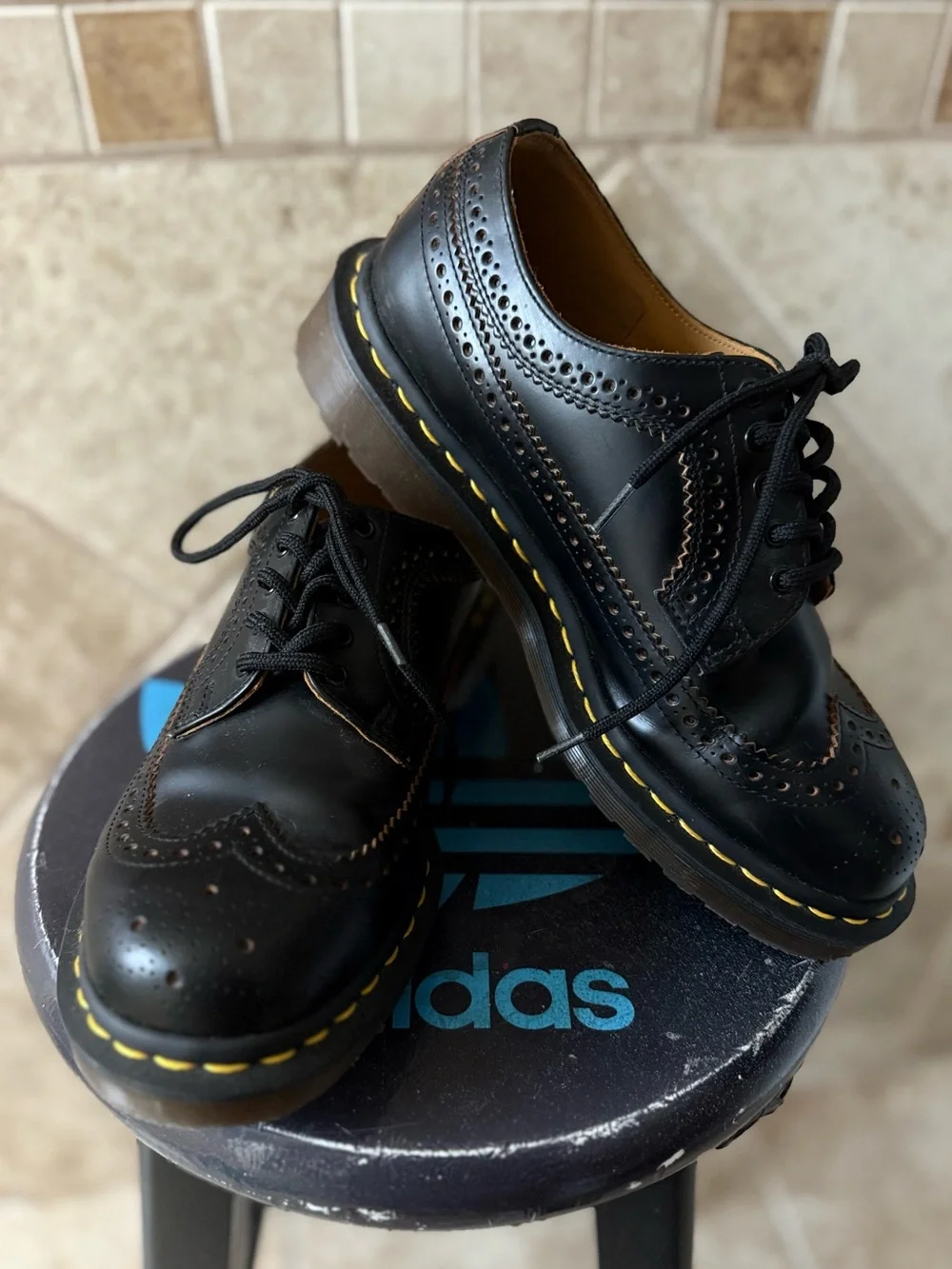 Dr. Martens Brogue Oxford with Yellow Stitch Detail